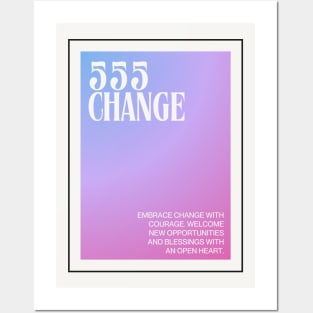 Angel Number 555: Change Embrace Posters and Art